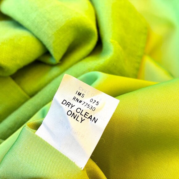 Talbots Vintage Lime Green LINEN Jacket Blazer Lined Pockets Womens size 14 - Picture 9 of 16